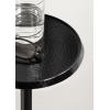 imageKate and Laurel Sanzo Modern Metal Pedestal Drink Table 9 x 9 x 23 Black Decorative Martini Table with Hammered Tabletop for Use as Indoor Plant Stand or Living Room Mini TableBlack