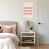 imageKate and Laurel Sylvie Beaded Howdy Vintage Framed Canvas Wall Art by Tnia Garca 18x24 White Western Cowboy Art for Wall