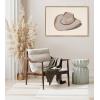 imageKate and Laurel Sylvie Cowgirl Hat Landscape Framed Canvas Wall Art by Honey Island Studio 23x33 Bright Gold Cute Cowboy Hat Art for Wall