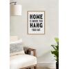 imageKate and Laurel Sylvie Home Hat Framed Canvas Wall Art by The Whiskey Ginger 18x24 Natural Cute Home Quote Art for Wall
