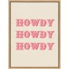 imageKate and Laurel Sylvie Howdy Framed Canvas Wall Art by Tnia Garca 18x24 Natural Cute Western Cowboy Art for Wall