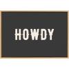 imageKate and Laurel Sylvie Howdy Landscape Black Framed Canvas Wall Art by Honey Island Studio 23x33 Natural Cute Western Cowboy Art for Wall