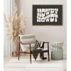 imageKate and Laurel Sylvie Howdy Star Landscape Black Framed Canvas Wall Art by Honey Island Studio 23x33 Bright Gold Cute Western Cowboy Art for Wall