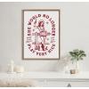 imageKate and Laurel Sylvie Mitts Off Framed Canvas Wall Art by The Whiskey Ginger 18x24 Gold Cute Western Cowgirl Art for Wall