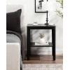 imageKate and Laurel Talcott Modern Square Wood Drink Table 12 x 12 x 28 Black Transitional Decorative TwoTier Pedestal Table for Use as Plant Stand Indoors or Living Room Decor AccentBlack