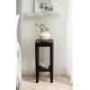 imageKate and Laurel Talcott Modern Square Wood Drink Table 12 x 12 x 28 Black Transitional Decorative TwoTier Pedestal Table for Use as Plant Stand Indoors or Living Room Decor AccentBlack