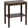 imageKate and Laurel Talcott Modern Square Wood Drink Table 12 x 12 x 28 Black Transitional Decorative TwoTier Pedestal Table for Use as Plant Stand Indoors or Living Room Decor AccentDark Brown