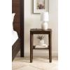 imageKate and Laurel Talcott Modern Square Wood Drink Table 12 x 12 x 28 Black Transitional Decorative TwoTier Pedestal Table for Use as Plant Stand Indoors or Living Room Decor AccentDark Brown