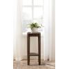 imageKate and Laurel Talcott Modern Square Wood Drink Table 12 x 12 x 28 Black Transitional Decorative TwoTier Pedestal Table for Use as Plant Stand Indoors or Living Room Decor AccentDark Brown