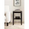 imageKate and Laurel Talcott Modern Square Wood Drink Table 12 x 12 x 28 Black Transitional Decorative TwoTier Pedestal Table for Use as Plant Stand Indoors or Living Room Decor AccentBlack