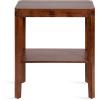 imageKate and Laurel Talcott Modern Square Wood Drink Table 12 x 12 x 28 Black Transitional Decorative TwoTier Pedestal Table for Use as Plant Stand Indoors or Living Room Decor AccentWalnut Brown