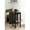 imageKate and Laurel Talcott Modern Square Wood Drink Table 12 x 12 x 28 Black Transitional Decorative TwoTier Pedestal Table for Use as Plant Stand Indoors or Living Room Decor AccentBlack