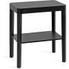 imageKate and Laurel Talcott Modern Square Wood Drink Table 12 x 12 x 28 Black Transitional Decorative TwoTier Pedestal Table for Use as Plant Stand Indoors or Living Room Decor AccentBlack