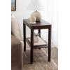 imageKate and Laurel Talcott Modern Square Wood Drink Table 12 x 12 x 28 Black Transitional Decorative TwoTier Pedestal Table for Use as Plant Stand Indoors or Living Room Decor AccentDark Brown