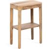 imageKate and Laurel Talcott Modern Square Wood Drink Table 12 x 12 x 28 Black Transitional Decorative TwoTier Pedestal Table for Use as Plant Stand Indoors or Living Room Decor AccentNatural