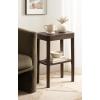 imageKate and Laurel Talcott Modern Square Wood Drink Table 12 x 12 x 28 Black Transitional Decorative TwoTier Pedestal Table for Use as Plant Stand Indoors or Living Room Decor AccentDark Brown