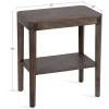 imageKate and Laurel Talcott Modern Square Wood Drink Table 12 x 12 x 28 Black Transitional Decorative TwoTier Pedestal Table for Use as Plant Stand Indoors or Living Room Decor AccentGrey