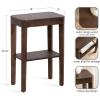 imageKate and Laurel Talcott Modern Square Wood Drink Table 12 x 12 x 28 Black Transitional Decorative TwoTier Pedestal Table for Use as Plant Stand Indoors or Living Room Decor AccentDark Brown