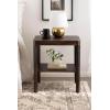 imageKate and Laurel Talcott Modern Square Wood Drink Table 12 x 12 x 28 Black Transitional Decorative TwoTier Pedestal Table for Use as Plant Stand Indoors or Living Room Decor AccentDark Brown