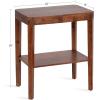 imageKate and Laurel Talcott Modern Square Wood Drink Table 12 x 12 x 28 Black Transitional Decorative TwoTier Pedestal Table for Use as Plant Stand Indoors or Living Room Decor AccentWalnut Brown