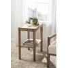 imageKate and Laurel Talcott Modern Square Wood Drink Table 12 x 12 x 28 Black Transitional Decorative TwoTier Pedestal Table for Use as Plant Stand Indoors or Living Room Decor AccentNatural