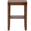 imageKate and Laurel Talcott Modern Square Wood Drink Table 12 x 12 x 28 Black Transitional Decorative TwoTier Pedestal Table for Use as Plant Stand Indoors or Living Room Decor AccentWalnut Brown