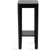 imageKate and Laurel Talcott Modern Square Wood Drink Table 12 x 12 x 28 Black Transitional Decorative TwoTier Pedestal Table for Use as Plant Stand Indoors or Living Room Decor AccentBlack