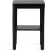 imageKate and Laurel Talcott Modern Square Wood Drink Table 12 x 12 x 28 Black Transitional Decorative TwoTier Pedestal Table for Use as Plant Stand Indoors or Living Room Decor AccentBlack