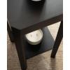 imageKate and Laurel Talcott Modern Square Wood Drink Table 12 x 12 x 28 Black Transitional Decorative TwoTier Pedestal Table for Use as Plant Stand Indoors or Living Room Decor AccentBlack