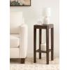 imageKate and Laurel Talcott Modern Square Wood Drink Table 12 x 12 x 28 Black Transitional Decorative TwoTier Pedestal Table for Use as Plant Stand Indoors or Living Room Decor AccentDark Brown