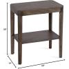 imageKate and Laurel Talcott Modern Square Wood Drink Table 12 x 12 x 28 Black Transitional Decorative TwoTier Pedestal Table for Use as Plant Stand Indoors or Living Room Decor AccentGrey