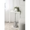 imageKate and Laurel Tira Elegant Round Drink Table 10 x 22 White Marble and Silver Modern Glam Circle Martini Table for Use as a Small Bedroom Nightstand or Living Room Plant Stand OptionSilver