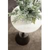 imageKate and Laurel Tira Elegant Round Drink Table 10 x 22 White Marble and Silver Modern Glam Circle Martini Table for Use as a Small Bedroom Nightstand or Living Room Plant Stand OptionPewter
