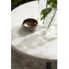 imageKate and Laurel Tira Elegant Round Drink Table 10 x 22 White Marble and Silver Modern Glam Circle Martini Table for Use as a Small Bedroom Nightstand or Living Room Plant Stand OptionPewter