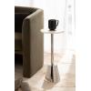 imageKate and Laurel Tira Elegant Round Drink Table 10 x 22 White Marble and Silver Modern Glam Circle Martini Table for Use as a Small Bedroom Nightstand or Living Room Plant Stand OptionSilverWhite