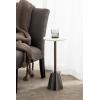 imageKate and Laurel Tira Elegant Round Drink Table 10 x 22 White Marble and Silver Modern Glam Circle Martini Table for Use as a Small Bedroom Nightstand or Living Room Plant Stand OptionPewter