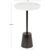 imageKate and Laurel Tira Elegant Round Drink Table 10 x 22 White Marble and Silver Modern Glam Circle Martini Table for Use as a Small Bedroom Nightstand or Living Room Plant Stand OptionPewter