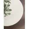 imageKate and Laurel Tira Elegant Round Drink Table 10 x 22 White Marble and Silver Modern Glam Circle Martini Table for Use as a Small Bedroom Nightstand or Living Room Plant Stand OptionBlackWhite