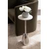 imageKate and Laurel Tira Elegant Round Drink Table 10 x 22 White Marble and Silver Modern Glam Circle Martini Table for Use as a Small Bedroom Nightstand or Living Room Plant Stand OptionSilverWhite