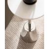 imageKate and Laurel Tira Elegant Round Drink Table 10 x 22 White Marble and Silver Modern Glam Circle Martini Table for Use as a Small Bedroom Nightstand or Living Room Plant Stand OptionSilverWhite