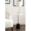 imageKate and Laurel Tira Elegant Round Drink Table 10 x 22 White Marble and Silver Modern Glam Circle Martini Table for Use as a Small Bedroom Nightstand or Living Room Plant Stand OptionBlackWhite