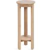 imageKate and Laurel Foxford Modern Tiered Round Drink Table 12 x 12 x 30 Light Natural Transitional TwoTier Circle Plant Stand for Use as Living Room Pedestal Table or Small Bedroom Nightstand