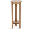 imageKate and Laurel Foxford Modern Tiered Round Drink Table 12 x 12 x 30 Walnut Brown Transitional TwoTier Circle Plant Stand for Use as Living Room Pedestal Table or Small Bedroom NightstandNatural