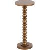 imageKate and Laurel Konya Modern Wooden Round Drink Table 10 x 10 x 23 Antique Gold TotemInspired Accent Pedestal Table with Turned Base for Use as Indoor Plant Stand or Mini Nightstand OptionGold