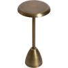 imageKate and Laurel Morizet Modern Round Drink Table 10 x 10 x 22 Antique Brass Transitional Metal Martini Table with Pedestal Design for Use as Small Indoor Plant Stand or Living Room Accent
