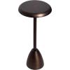 imageKate and Laurel Morizet Modern Round Drink Table 10 x 10 x 22 Bronze Transitional Metal Martini Table with Pedestal Design for Use as Small Indoor Plant Stand or Living Room Accent