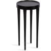 imageKate and Laurel Rava Modern Metal Round Drink Table 10 x 10 x 21 Antique Nickel Cast Aluminum Accent Table for Use as Indoor Plant Stand or Living Room Decor PieceBlack