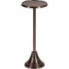 imageKate and Laurel Sanzo Modern Metal Pedestal Drink Table 9 x 9 x 23 Black Decorative Martini Table with Hammered Tabletop for Use as Indoor Plant Stand or Living Room Mini TableBronze