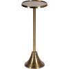 imageKate and Laurel Sanzo Modern Metal Pedestal Drink Table 9 x 9 x 23 Black Decorative Martini Table with Hammered Tabletop for Use as Indoor Plant Stand or Living Room Mini TableGold