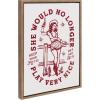 imageKate and Laurel Sylvie Mitts Off Framed Canvas Wall Art by The Whiskey Ginger 18x24 Gold Cute Western Cowgirl Art for Wall